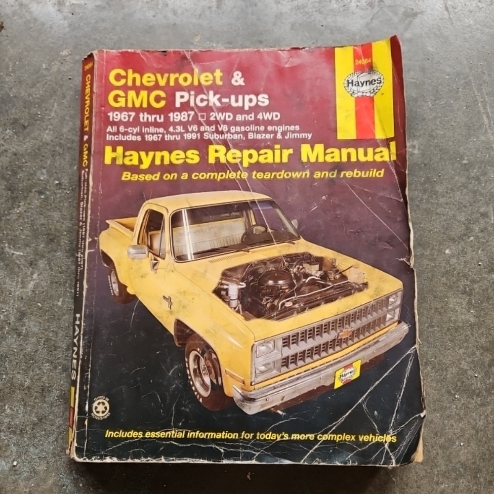 Hanes Repair Manual Chevrolet & GMC Pick-ups 1967-1987 - Yellow